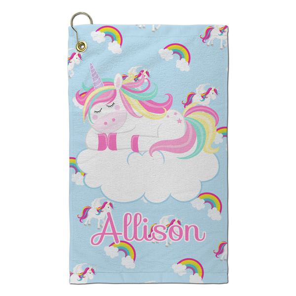Custom Rainbows and Unicorns Microfiber Golf Towel - Small (Personalized)