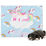 Rainbows and Unicorns Dog Blanket - Large w/ Name or Text