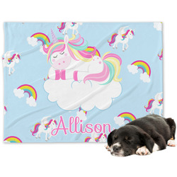 Rainbows and Unicorns Dog Blanket (Personalized)