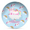Rainbows and Unicorns Microwave Safe Plastic Plate - Composite Polymer (Personalized)