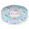 Rainbows and Unicorns Plastic Platter - Microwave & Oven Safe Composite Polymer (Personalized)