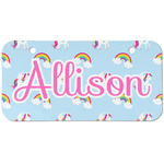 Rainbows and Unicorns Mini/Bicycle License Plate (2 Holes) (Personalized)