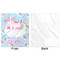 Rainbows and Unicorns Minky Blanket - 50"x60" - Single Sided - Front & Back