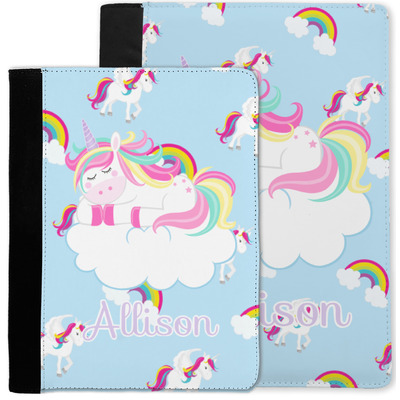 Rainbows and Unicorns Notebook Padfolio w/ Name or Text