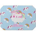 Rainbows and Unicorns Dining Table Mat - Octagon (Single-Sided) w/ Name or Text