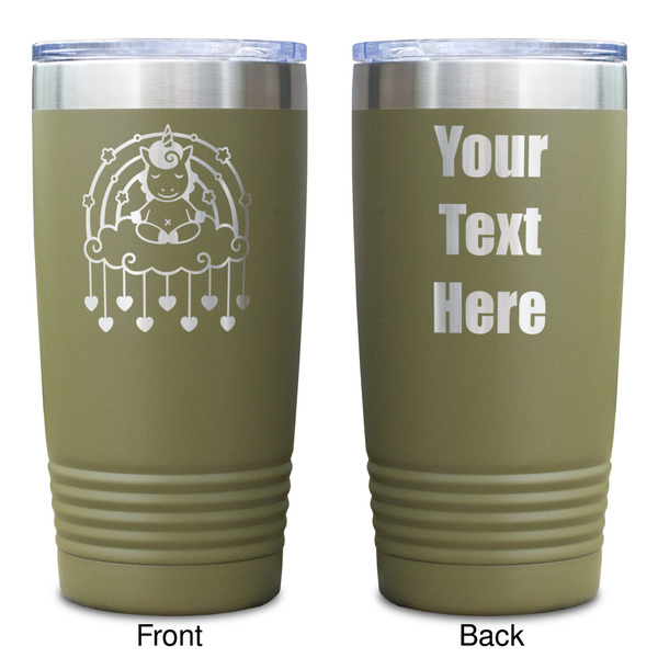 Rainbows and Unicorns Olive Polar Camel Tumbler - 20oz - Double Sided - Approval