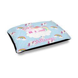 Rainbows and Unicorns Outdoor Dog Bed - Medium (Personalized)