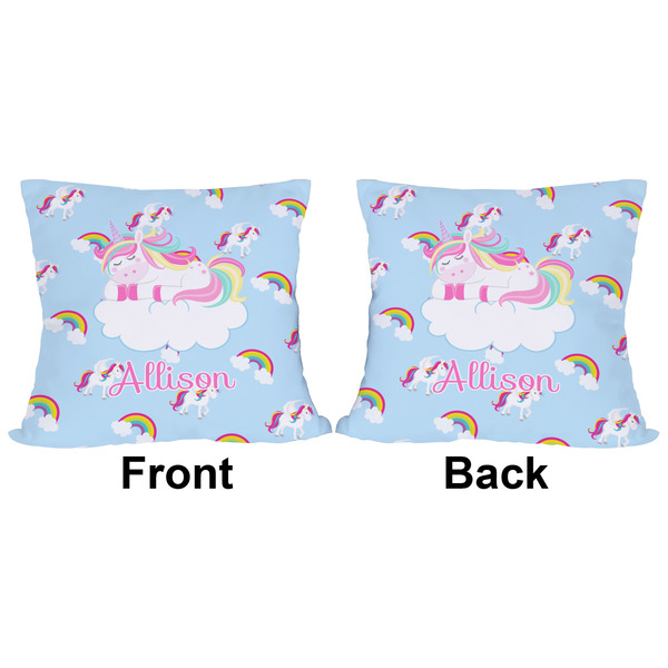 Rainbows and Unicorns Outdoor Pillow - 16x16