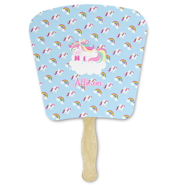 Custom Rainbows and Unicorns Paper Fan (Personalized)