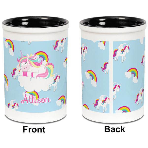 Rainbows and Unicorns Pencil Holder - Black - approval