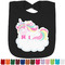 Rainbows and Unicorns Personalized Black Bib