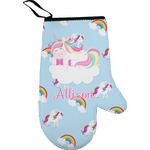 Rainbows and Unicorns Right Oven Mitt w/ Name or Text