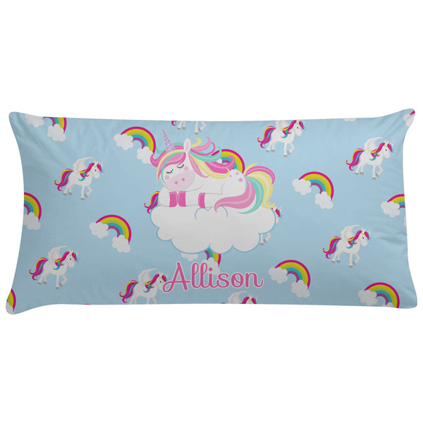 Custom Rainbows and Unicorns Pillow Case - King w/ Name or Text