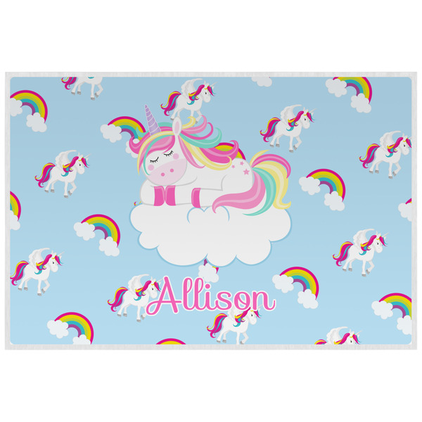 Rainbows and Unicorns Personalized Placemat (Back)