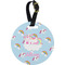 Rainbows and Unicorns Plastic Luggage Tag - Round (Personalized)