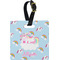 Rainbows and Unicorns Plastic Luggage Tag - Square w/ Name or Text