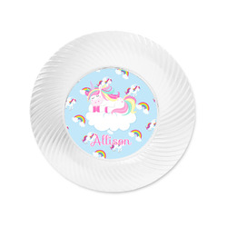 Rainbows and Unicorns Plastic Party Appetizer & Dessert Plates - 6" (Personalized)