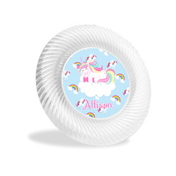 Rainbows and Unicorns Plastic Party Appetizer & Dessert Plates - 6" (Personalized)