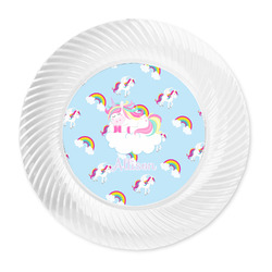 Rainbows and Unicorns Plastic Party Dinner Plates - 10" (Personalized)