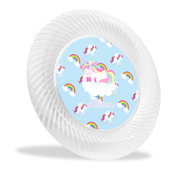 Rainbows and Unicorns Plastic Party Dinner Plates - 10" (Personalized)