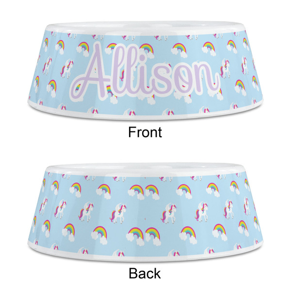 Rainbows and Unicorns Plastic Pet Bowls - Medium - APPROVAL