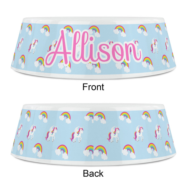 Rainbows and Unicorns Plastic Pet Bowls - Small - APPROVAL