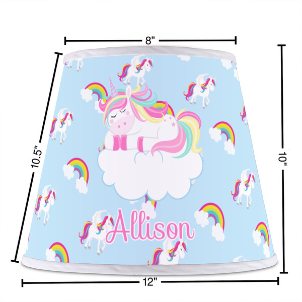 Rainbows and Unicorns Poly Film Empire Lampshade - Dimensions
