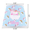 Rainbows and Unicorns Poly Film Empire Lampshade - Dimensions