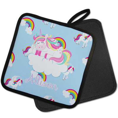 Rainbows and Unicorns Pot Holder w/ Name or Text