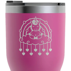 Rainbows and Unicorns RTIC Tumbler - Magenta - Laser Engraved - Double-Sided (Personalized)