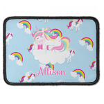 Rainbows and Unicorns Iron On Rectangle Patch w/ Name or Text
