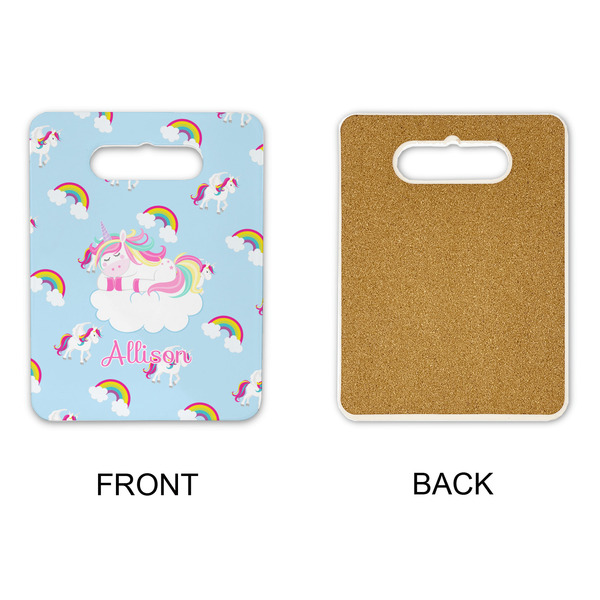 Rainbows and Unicorns Rectangle Trivet with Handle - APPROVAL
