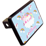 Rainbows and Unicorns Rectangular Trailer Hitch Cover - 2" w/ Name or Text