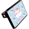 Rainbows and Unicorns Rectangular Car Hitch Cover w/ FRP Insert (Angle View)