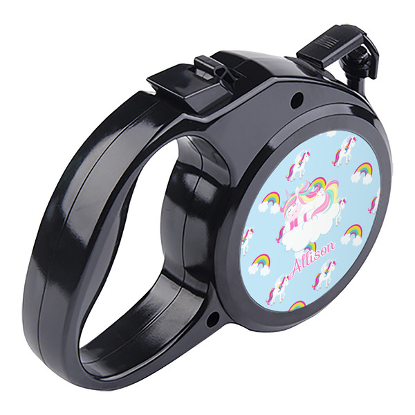 Rainbows and Unicorns Retractable Dog Leash - Angle