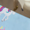 Rainbows and Unicorns Large Rope Tote - Close Up View
