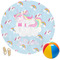 Rainbows and Unicorns Round Beach Towel (Personalized)