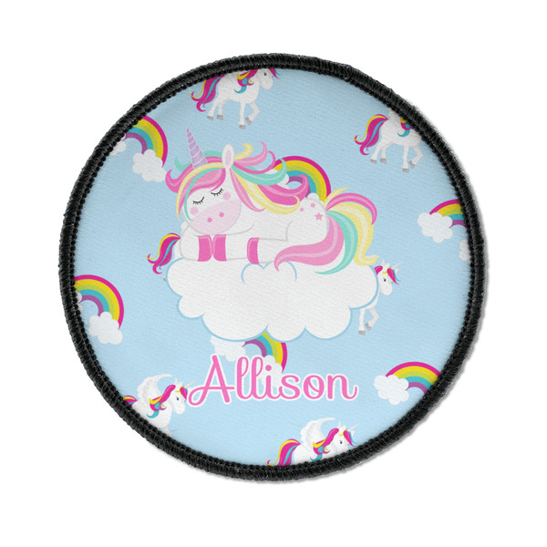 Custom Rainbows and Unicorns Iron On Round Patch w/ Name or Text