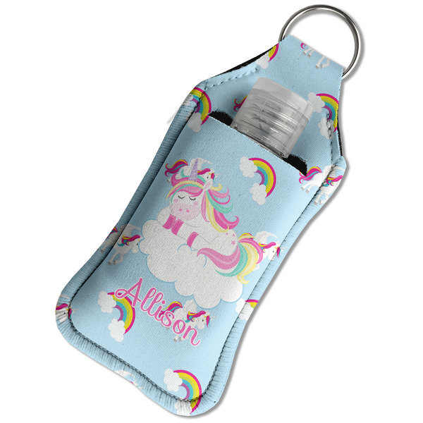 Rainbows and Unicorns Sanitizer Holder Keychain - Large in Case
