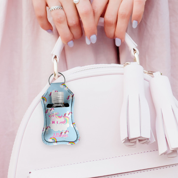 Rainbows and Unicorns Sanitizer Holder Keychain - Small (LIFESTYLE)