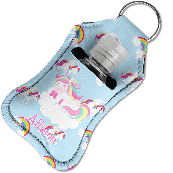 Rainbows and Unicorns Sanitizer Holder Keychain - Small in Case