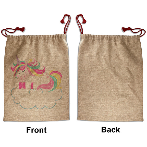 Rainbows and Unicorns Santa Bag - Approval - Front