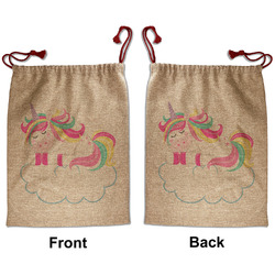 Rainbows and Unicorns Santa Sack - Front & Back
