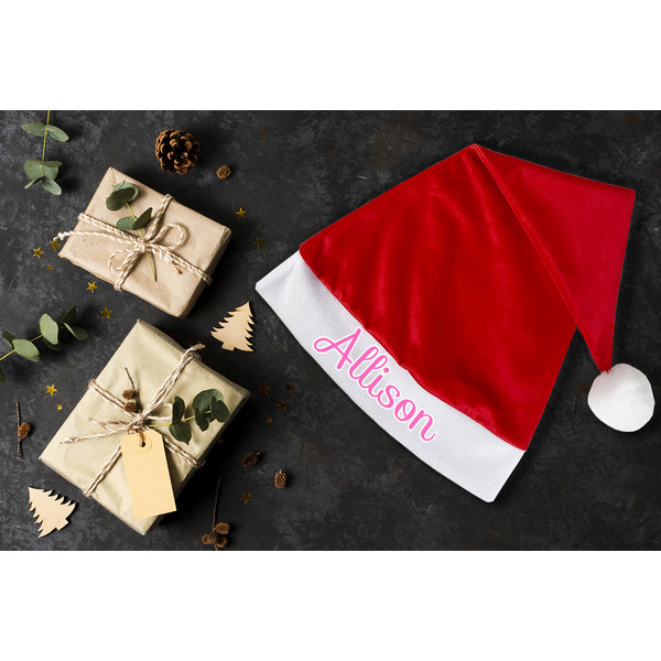 Rainbows and Unicorns Santa Hat - Flat Layout