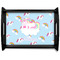 Rainbows and Unicorns Black Wooden Tray - Large w/ Name or Text