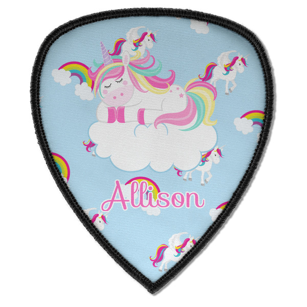 Custom Rainbows and Unicorns Iron on Shield Patch A w/ Name or Text