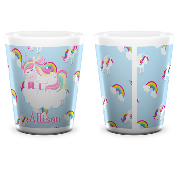 Rainbows and Unicorns Shot Glass - White - APPROVAL