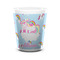 Rainbows and Unicorns Ceramic Shot Glass - 1.5 oz - White - Set of 4 (Personalized)