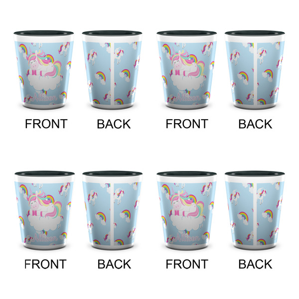 Rainbows and Unicorns Shot Glassess - Two Tone - Set of 4 - APPROVAL