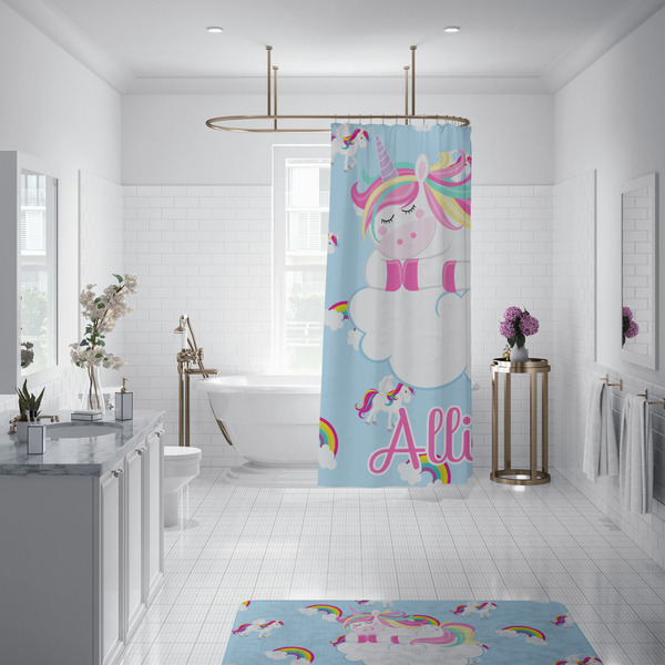 Rainbows and Unicorns Shower Curtain - 70"x83"